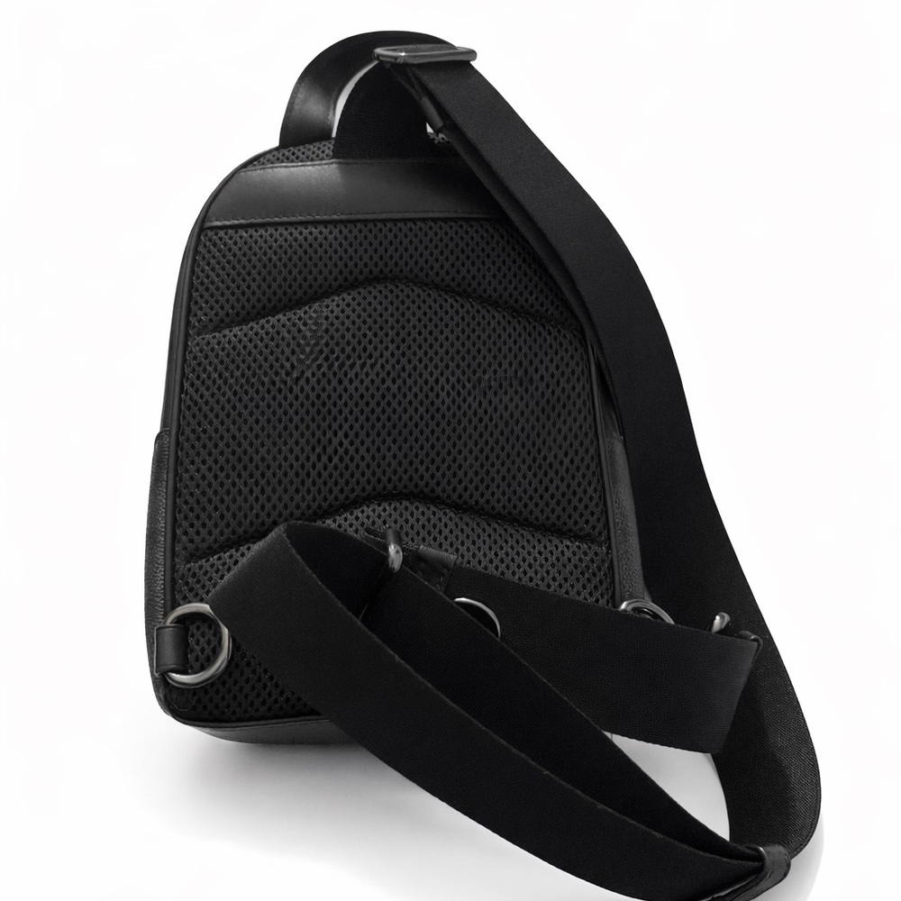 Men's Black Sling Crossbody Bag - Compact Everyday Carry